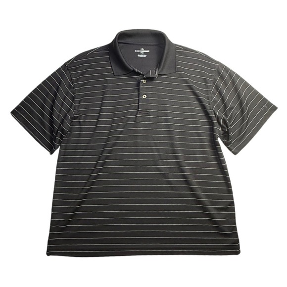 Grand Slam Other - Grand Slam Golf Mens Large Polo Shirt Black Striped Short Sleeve Polyester-2527